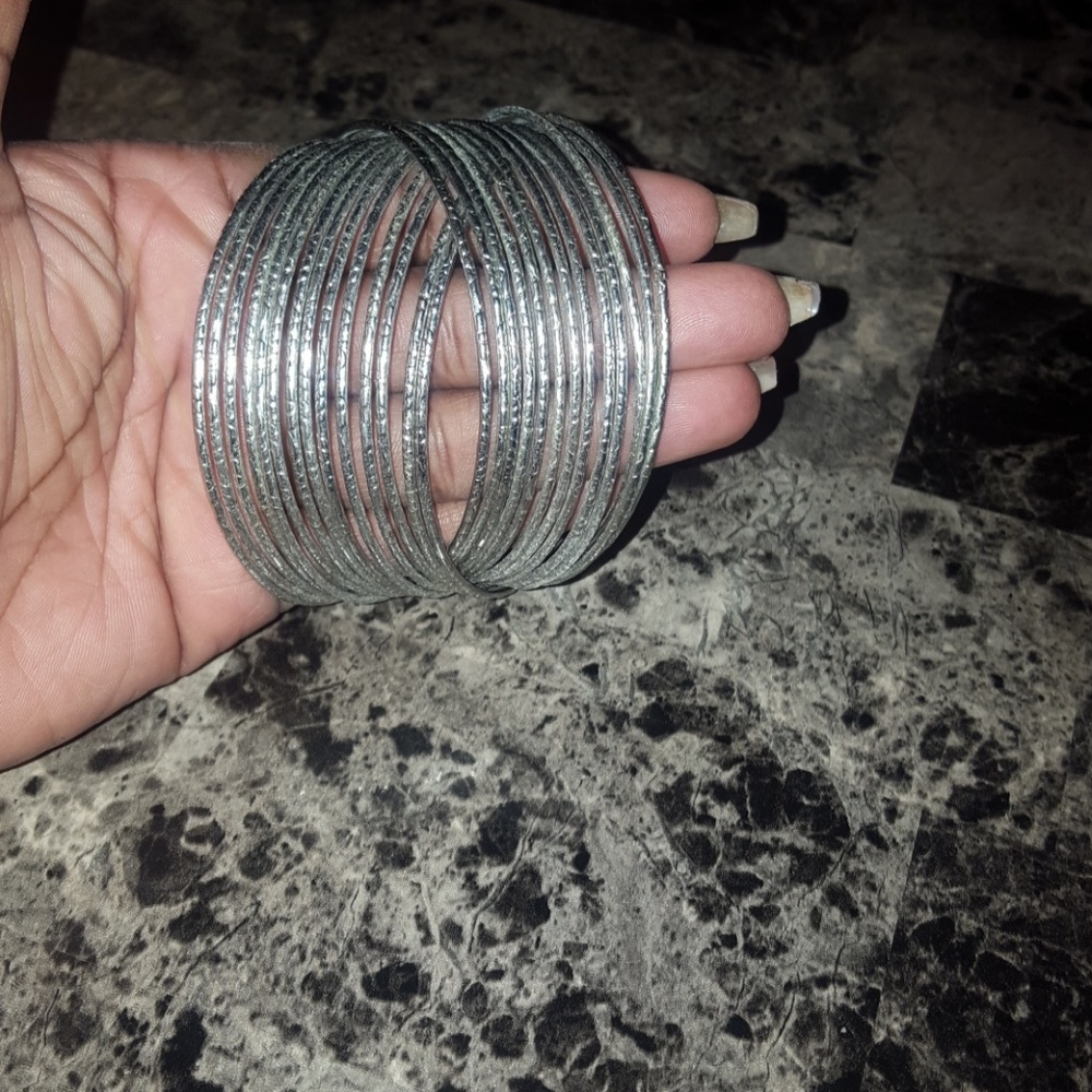 Silver Interlocking Bracelets - image 4